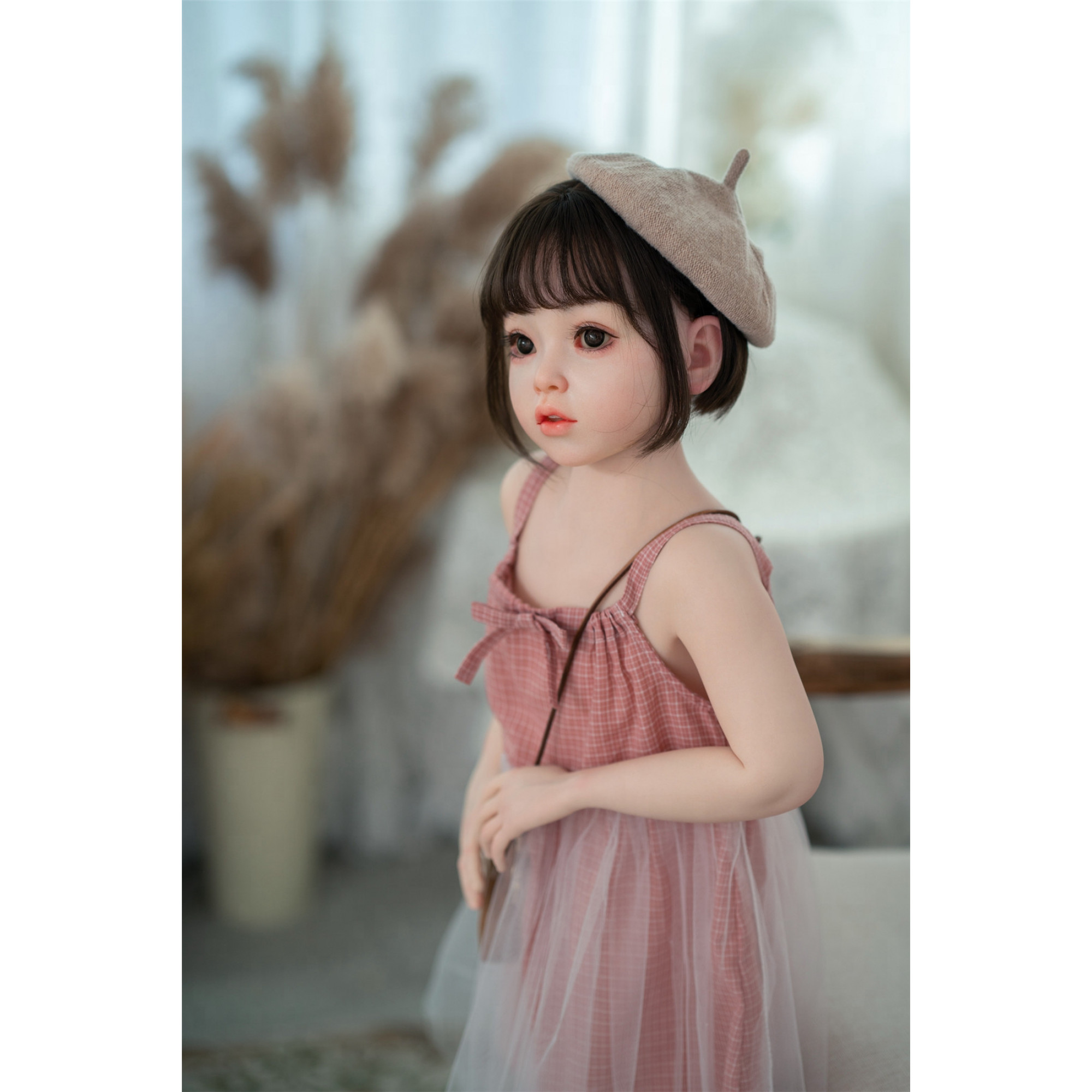 ZELEX 110cm GB58-1 Head Flat Chest Realistic Doll Full Body Silicone